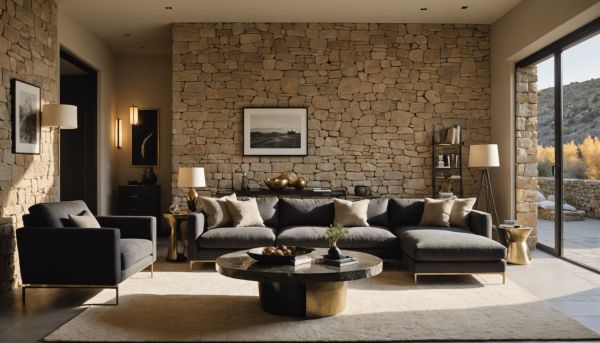 Comment marier mobilier contemporain et vieilles pierres apparentes